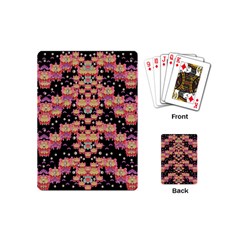 Fantasy Flower Ribbon And Happy Florals Festive Playing Cards (mini)  by pepitasart