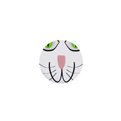 Cat Green Eyes Happy Animal Pet 1  Mini Buttons by Sapixe