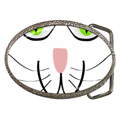 Cat Green Eyes Happy Animal Pet Belt Buckles by Sapixe