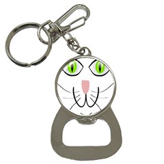 Cat Green Eyes Happy Animal Pet Bottle Opener Key Chains by Sapixe