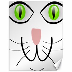 Cat Green Eyes Happy Animal Pet Canvas 18  X 24   by Sapixe