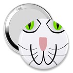 Cat Green Eyes Happy Animal Pet 3  Handbag Mirrors Front