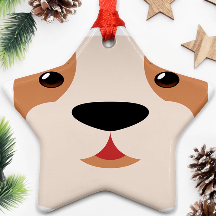 Dog Animal Boxer Family House Pet Ornament (Star)