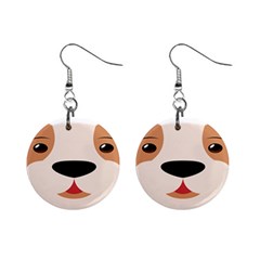 Dog Animal Boxer Family House Pet Mini Button Earrings by Sapixe