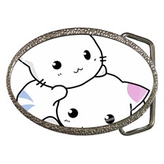 Kitty Cuddling Cat Kitten Feline Belt Buckles by Sapixe