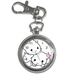 Kitty Cuddling Cat Kitten Feline Key Chain Watches by Sapixe