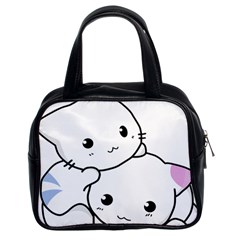 Kitty Cuddling Cat Kitten Feline Classic Handbags (2 Sides) by Sapixe