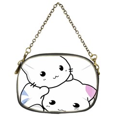 Kitty Cuddling Cat Kitten Feline Chain Purses (one Side)  by Sapixe