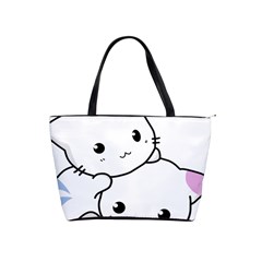 Kitty Cuddling Cat Kitten Feline Shoulder Handbags by Sapixe