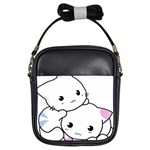 Kitty Cuddling Cat Kitten Feline Girls Sling Bags Front