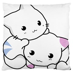 Kitty Cuddling Cat Kitten Feline Large Cushion Case (one Side) by Sapixe