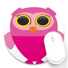 Sowa Owls Bird Wild Birds Pen Round Mousepads by Sapixe