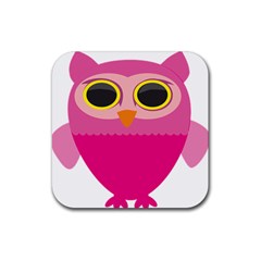 Sowa Owls Bird Wild Birds Pen Rubber Coaster (square)  by Sapixe