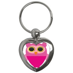 Sowa Owls Bird Wild Birds Pen Key Chains (heart) 