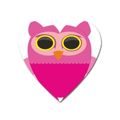 Sowa Owls Bird Wild Birds Pen Heart Magnet by Sapixe