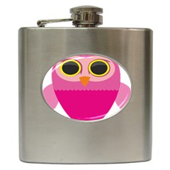 Sowa Owls Bird Wild Birds Pen Hip Flask (6 Oz) by Sapixe