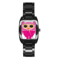 Sowa Owls Bird Wild Birds Pen Stainless Steel Barrel Watch by Sapixe