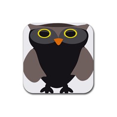 Sowa Owls Bird Wild Birds Pen Rubber Coaster (square)  by Sapixe