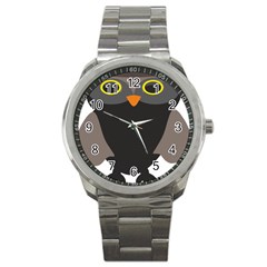 Sowa Owls Bird Wild Birds Pen Sport Metal Watch by Sapixe