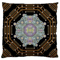 Butterflies And Flowers A In Romantic Universe Large Cushion Case (two Sides) by pepitasart