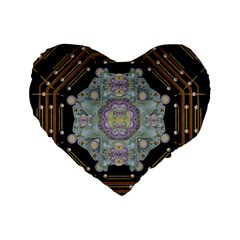 Butterflies And Flowers A In Romantic Universe Standard 16  Premium Heart Shape Cushions by pepitasart