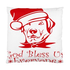 Dog Santa Hat Winter Christmas Standard Cushion Case (Two Sides)