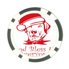 Dog Santa Hat Winter Christmas Poker Chip Card Guard (10 pack)