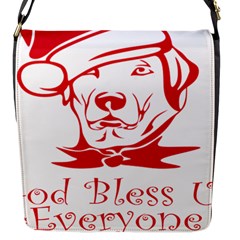 Dog Santa Hat Winter Christmas Flap Messenger Bag (S)