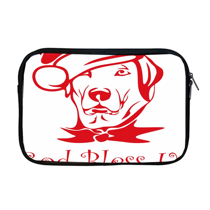 Dog Santa Hat Winter Christmas Apple MacBook Pro 17  Zipper Case