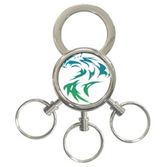 Wolf Dog Fox Animal Pet Vector 3-ring Key Chains by Sapixe