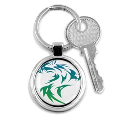 Wolf Dog Fox Animal Pet Vector Key Chains (round)  by Sapixe