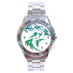 Wolf Dog Fox Animal Pet Vector Stainless Steel Analogue Watch