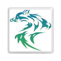 Wolf Dog Fox Animal Pet Vector Memory Card Reader (square)  by Sapixe