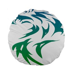 Wolf Dog Fox Animal Pet Vector Standard 15  Premium Round Cushions by Sapixe