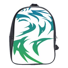 Wolf Dog Fox Animal Pet Vector School Bag (xl) by Sapixe