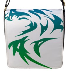 Wolf Dog Fox Animal Pet Vector Flap Messenger Bag (s) by Sapixe