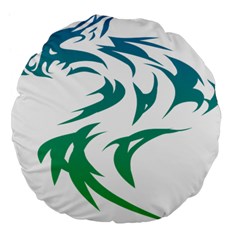 Wolf Dog Fox Animal Pet Vector Large 18  Premium Flano Round Cushions by Sapixe