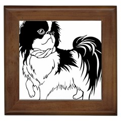 Animal Canine Dog Japanese Chin Framed Tiles by Sapixe