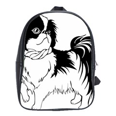 Animal Canine Dog Japanese Chin School Bag (Large)