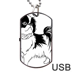 Animal Canine Dog Japanese Chin Dog Tag Usb Flash (two Sides) by Sapixe