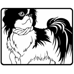 Animal Canine Dog Japanese Chin Double Sided Fleece Blanket (medium)  by Sapixe