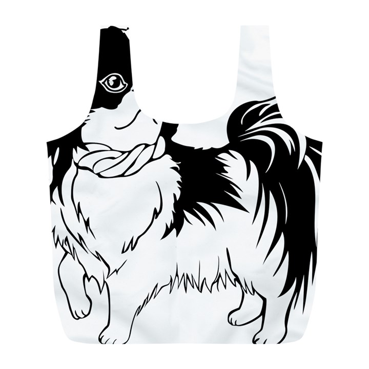 Animal Canine Dog Japanese Chin Full Print Recycle Bags (L) 