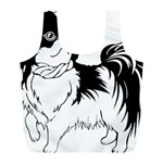 Animal Canine Dog Japanese Chin Full Print Recycle Bags (L)  Back