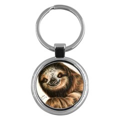 Sloth Smiles Key Chains (round)  by ArtByThree