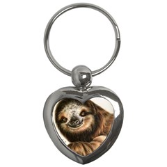 Sloth Smiles Key Chains (heart)  by ArtByThree