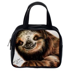 Sloth Smiles Classic Handbags (one Side) by ArtByThree