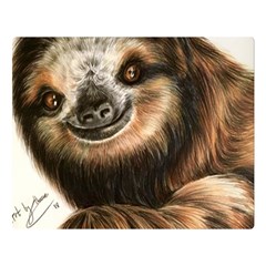 Sloth Smiles Double Sided Flano Blanket (large)  by ArtByThree