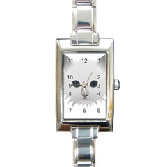 Cat Animal Pet Kitty Cats Kitten Rectangle Italian Charm Watch by Sapixe