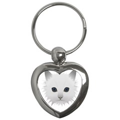 Cat Animal Pet Kitty Cats Kitten Key Chains (heart) 