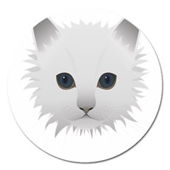 Cat Animal Pet Kitty Cats Kitten Magnet 5  (round) by Sapixe